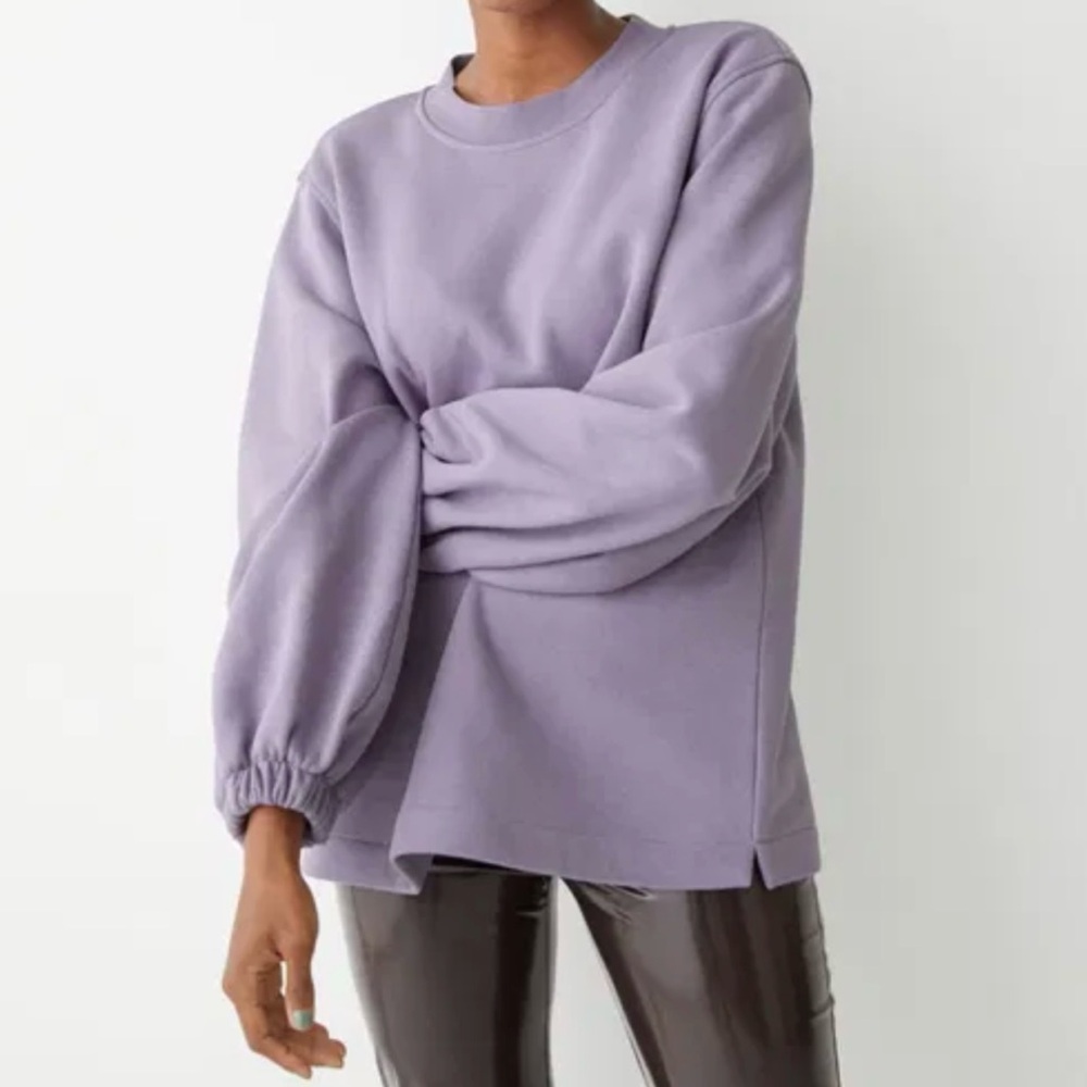 & Other Stories Lilac Balloon Sleeve Sweatshirt Oversized Pullover XS